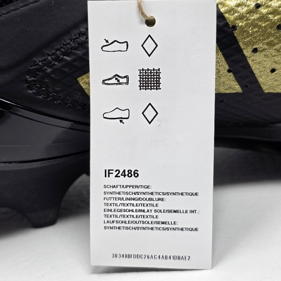 adidas Adizero Impact Football Cleats Men Size 12 Black Athletic Shoe IF2486 New main image 4